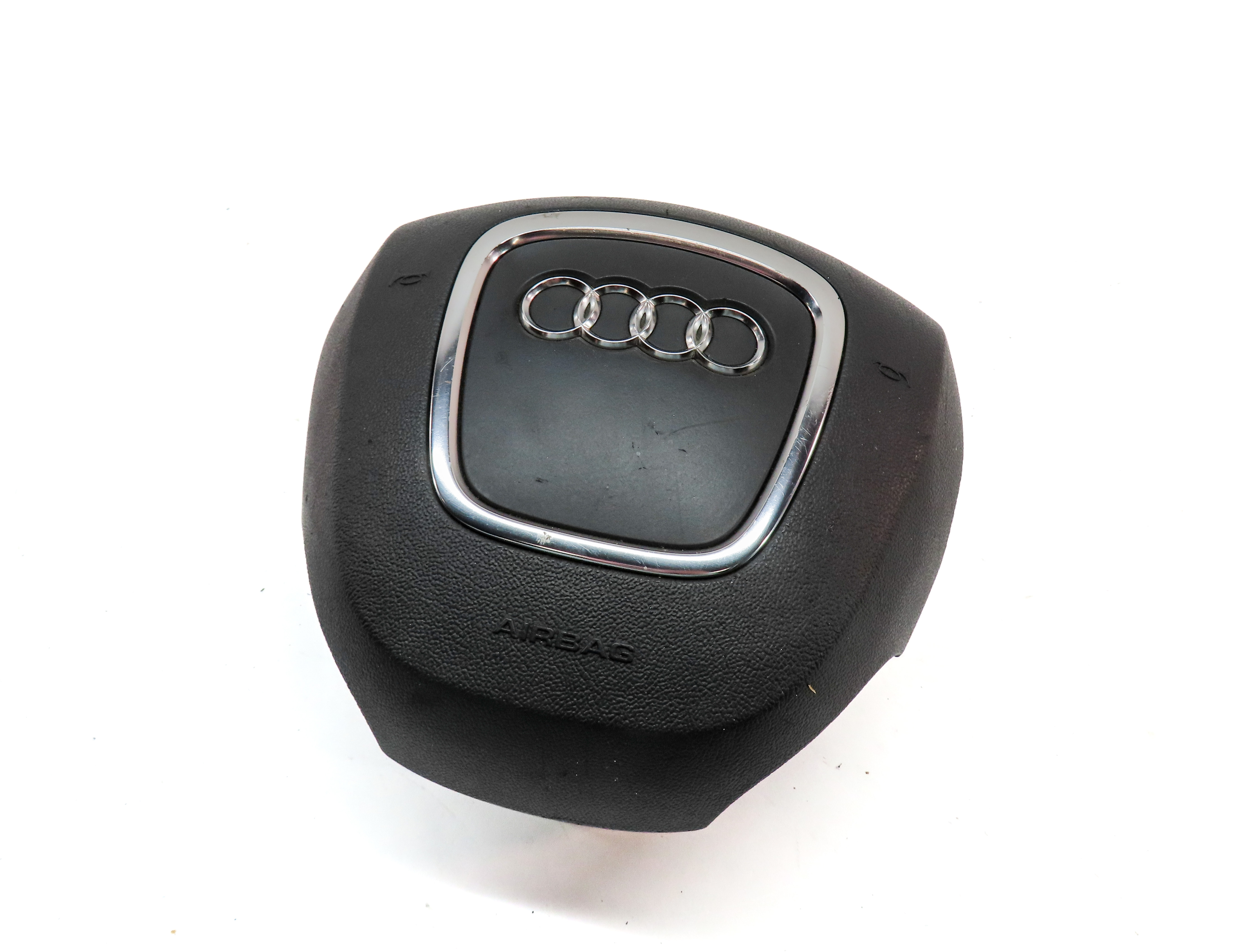 2011-2015 AUDI Q7 (4L) LEFT DRIVER STEERING WHEEL SRS AIRBAG AIR BAG (BLACK) — exact item pictured